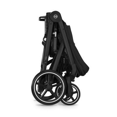 Carrinho De Bebê Cybex Balios S Lux Moon Black (Black Frame) - Fechamento Compacto com Uma Mão
